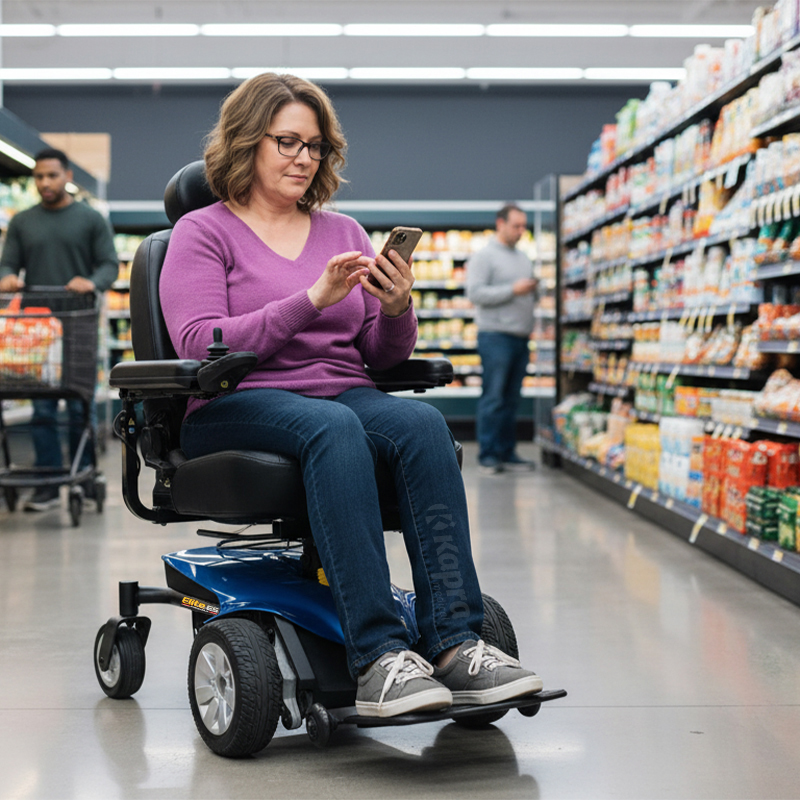 Cadeira de rodas motorizada Jazzy Elite Es Portable Pride Mobility Kapra Medical