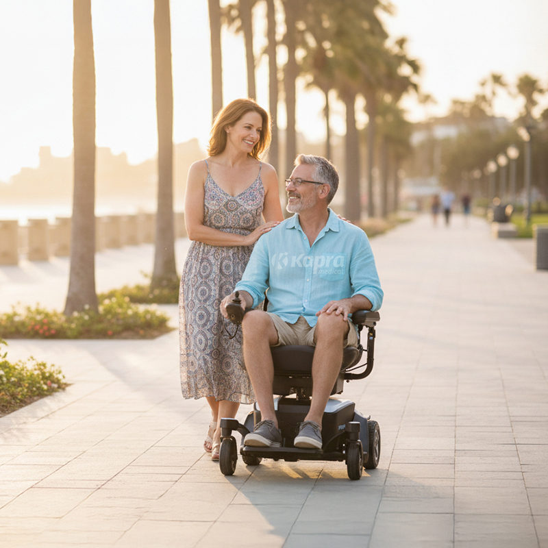 Cadeira de rodas motorizada Go Chair Pride Mobility Kapra Medical